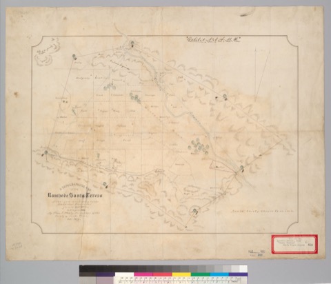Diseño: A topographical map of the Rancho de Santa Teresa : [Santa Clara County, Calif.] / Surveyed according to the J