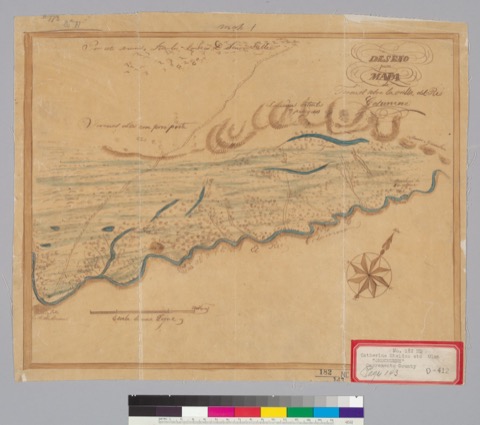 Diseño: Deseño para mapa de terenos sobre la orilla del Rio Cosumne
