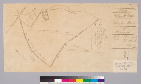 Diseño: Diagram of southern half of San Antonio Rancho : [Santa Clara Co., Calif.] / surveyed by C.S. Lyman