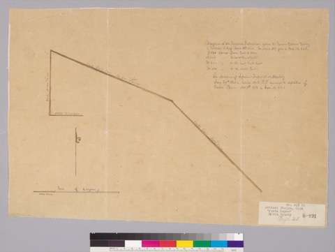 Diseño: Diagram of the Judicial possession given to James Richard Berry by Salvador Vallejo