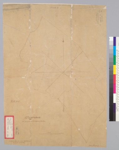 Diseño: Diagrama del Rancho de Victoria y la Paz : [Rancho Trabuco, Calif.] / Gaspar O'Farrell, agrimensor
