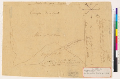Diseño: Diseño de la estencion que solicita el ciudo. Juan Bandini sobre la posecion que tiene
