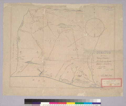 Diseño: Diseño de los parages llamados Sta. Gertrudes, Coyotes, Bolsas, Alamitos y Sierritos