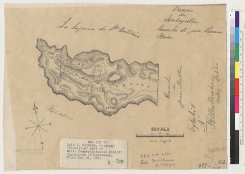 Diseño: Diseño de Soulajulle, Rancho de Jose Roman [Marin Co., Calif.] : Exhibit "A" / [Jasper O'Farrell, maker