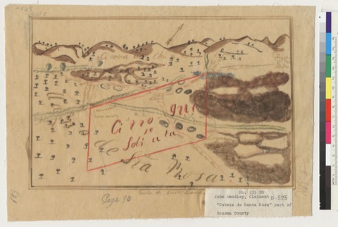 Diseño: Diseño del Rancho Cabeza de Santa Rosa : Hendley lands, Sonoma Co., Calif.