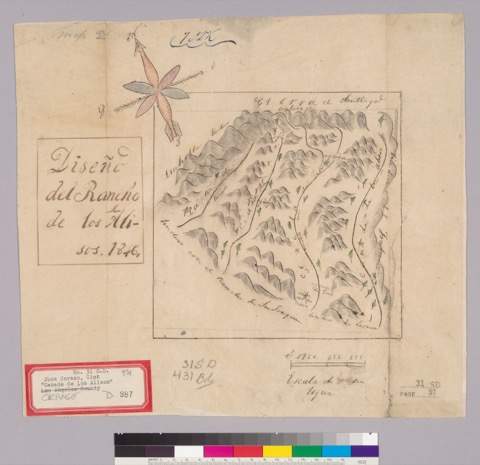 Diseño: Diseño del Rancho de los Alisos, 1846