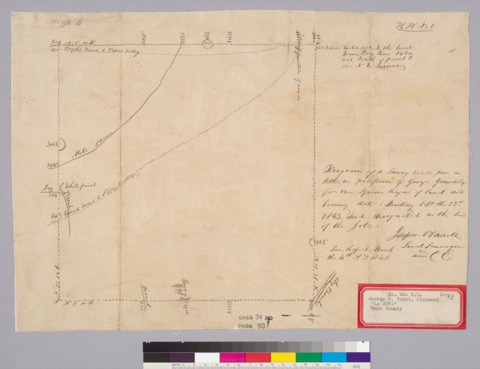 Diseño: Diseño del Rancho La Jota : Napa Co., Calif.] / Jasper O'Farrell, surveyor