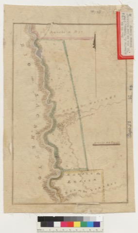 Diseño: Diseño del Rancho Rio de los Molinos : Calif. / John Bidwell (sheet 1)