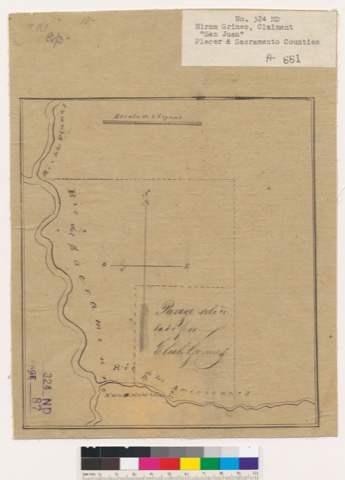 Diseño: Diseño del Rancho San Juan y Rancho New Helvetia : Calif. (sheet 1)