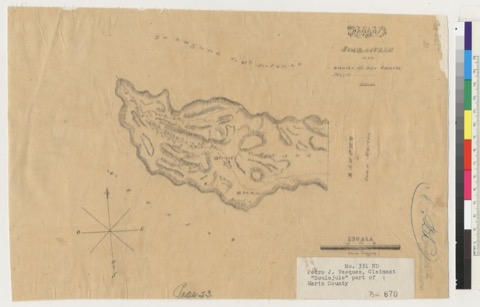 Diseño: Diseño, Soulajulle : 1844, Rancho de Jose Roman, [Marin Co., Calif.] / [Jasper O'Farrell, maker