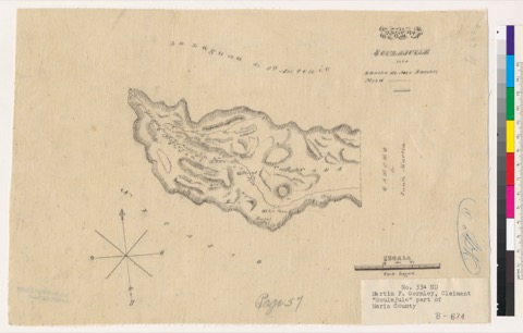 Diseño: Diseño, Soulajulle : 1844, Rancho de Jose Roman, [Marin Co., Calif.] / [Jasper O'Farrell, maker