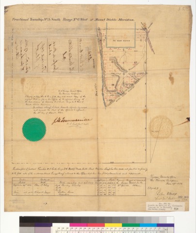 Diseño: Fractional Township no. 3 South Range no. 6 West of Mount Diablo Meridian : [plat of the southern portion of t