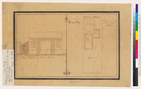 Diseño: Ground plan [of Mission Dolores, San Francisco, Calif. / G. Black?