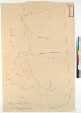 Diseño: Map of a part of New Helvetia : [Sacramento Valley, Calif.] / from the survey of R.A. Chase