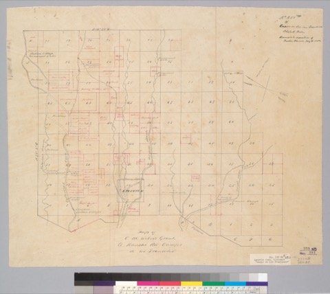 Diseño: Map of C.M. Weber's grant, El Rancho del Campo de los Franceses