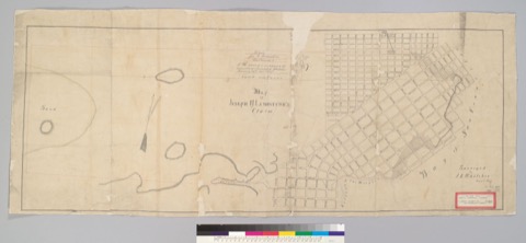 Diseño: Map of Joseph Y. Limantour's claim : [San Francisco, Calif.] / Surveyed by J.E. Whitcher