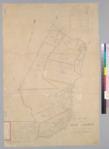 Diseño: Map of part of Napa County known as Nicolas Higuera's Tract : [part of Rancho Entre Napa, Calif.] / Surveyed b