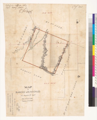 Diseño: Map of Rancho Los Nogales : Los Angeles Co., Cala (sheet 1)