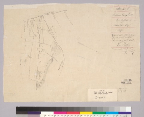 Diseño: Map of ranchos surrounding the San Luis Rey Mission : San Diego County, Calif.