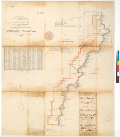Diseño: Map of the final survey of the Jimeno Rancho [Calif.] : finally confirmed to Thos. O. Larkin and Jno. S. Missr