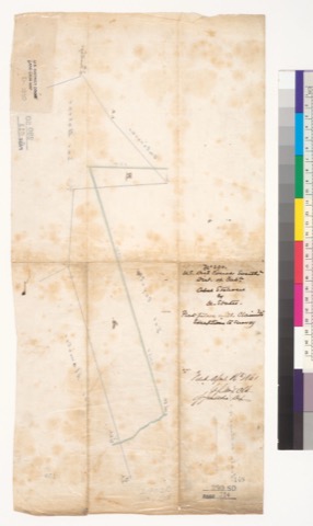 Diseño: Map of the northern boundary line of the Rancho Los Alamitos : Calif. (sheet 2)