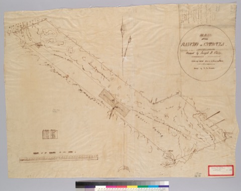 Diseño: Map of the Rancho de Catacula, claimed by Joseph B. Chiles : [Napa Co., Calif.] / Surveyed by C.L. Richards