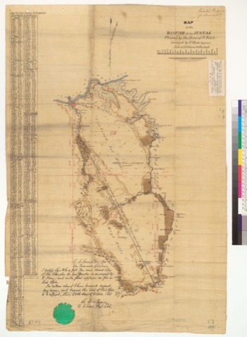 Diseño: Map of the Rancho de las Juntas [Calif.] : claimed by the heirs of W. Welch / surveyed by E. Hesse, Depy. Surv