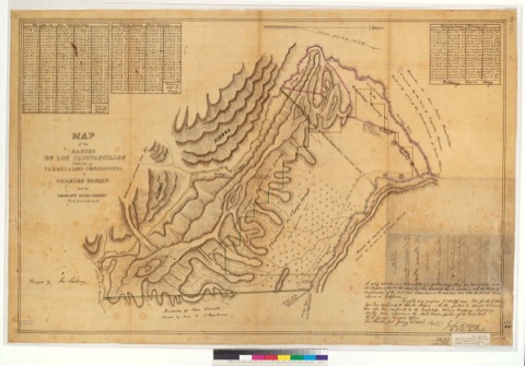 Diseño: Map of the Rancho de los Capitancillos, confirmed by U.S. Board of Land Commissioners to Charles Fossat and th