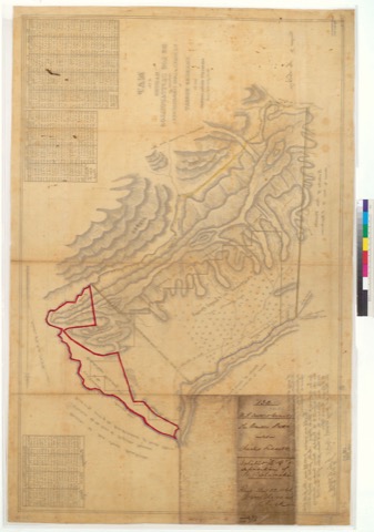 Diseño: Map of the Rancho de los Capitancillos, confirmed by U.S. Board of Land Commissioners to Charles Fossat and th