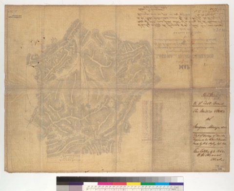Diseño: Map of the Rancho Laguna de los Palos Colorados [Calif.] : comprising 20,464 91/100 acres, confirmed to Joaqui
