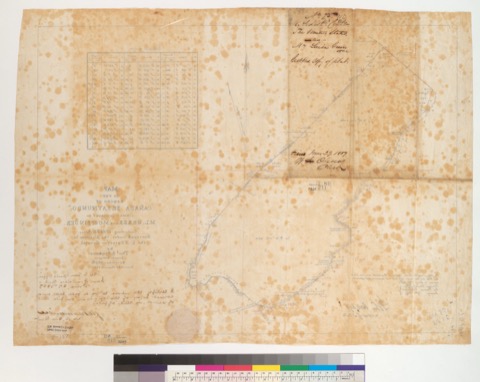 Diseño: Map of the Rancho of Cañada de Raymundo, finally confirmed to M.L. Greer and M. Coppinger : [San Mateo Co., Ca