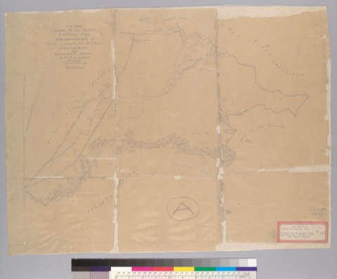 Diseño: Map] of the Rancho Rincon de las Salinas y Portrero Viejo, finally confirmed to the heirs of José Cornelio Ber