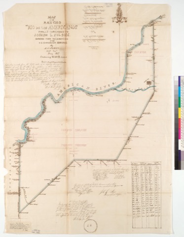 Diseño: Map of the Rancho Rio de los Americanos, finally confirmed to Joseph L. Folsom : [Sacramento County, Calif.] ;