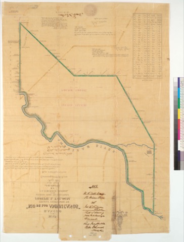 Diseño: Map of the Rancho "Rio de los Americanos," finally confirmed to Joseph L. Folsom : [Sacramento County, Calif.]
