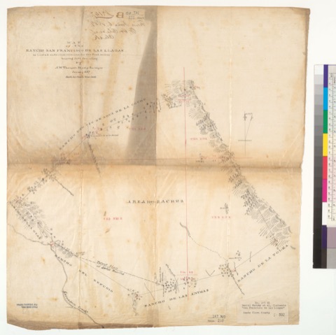 Diseño: Map of the Rancho San Francisco de las Llagas : [San Clara Co., Calif.] / as located under instructions for th