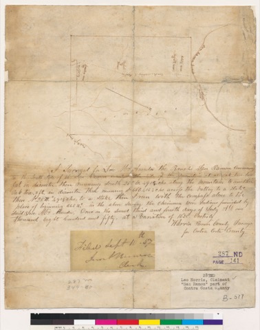 Diseño: Map of the Rancho San Ramon (Norris) : Calif.] / Warren Brown, County Surveyor for Contra Costa County