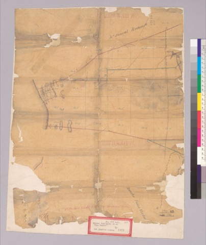 Diseño: Map of the western portion of the Rancho San Pedro : Calif.