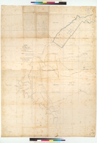 Diseño: Map of U.S. surveys and survey of the San Joaquin and Moquelamne River : [Calif.] / By Duncan Beaumont, Co. Su