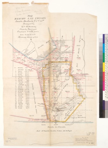 Diseño: Map, Rancho Las Cruces : Santa Barbara Co., Cala. / surveyed by Wm. H. Norway, County Surveyor (sheet 1)