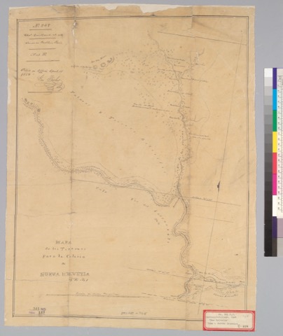 Diseño: Mapa de los terrenos para la Colonia de Nueva Helvetia : [Calif.] / [J. Vioget