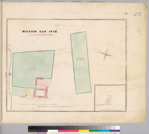 Diseño: Mission San José / surveyed by G. Black, C.E., Aug. 1854