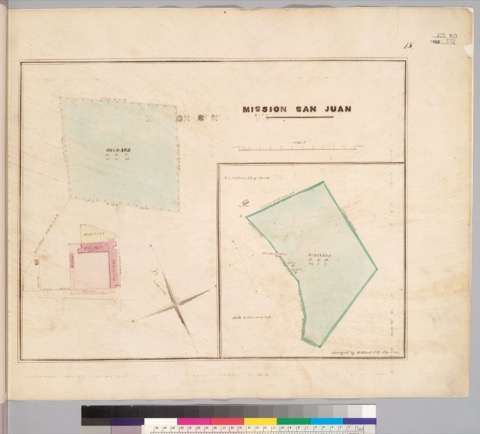 Diseño: Mission San Juan / surveyed by G. Black, C.E., Sep. 1854