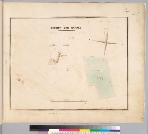 Diseño: Mission San Rafael / surveyed by G. Black, C.E., Aug. 1854