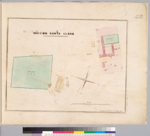 Diseño: Mission Santa Clara / surveyed by G. Black, C.E., Aug. 1854