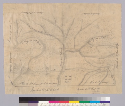 Diseño: Plan de Sn. Lorenzo [i.e., San Leandro], rancho de Dn. Jon. Estudillo, plan de Sn. Lorenzo, rancho del S[eñ]or