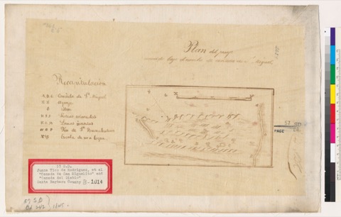 Diseño: Plan del paraje conocido bajo el nombre de Cañada de S. Miguel (sheet 1)