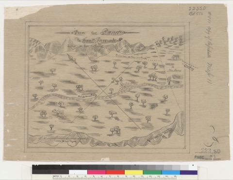 Diseño: Plan del Rancho San Bernado [sic (sheet 1)