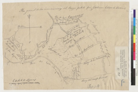 Diseño: Plan general de las inmediaciones del parage pedido por Guillermo Eduardo Hartnell (sheet 1)
