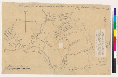 Diseño: Plan general de las inmediaciones del parage pedido por Guillermo Eduardo Hartnell