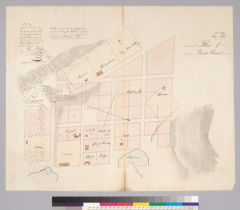 Diseño: Plan of Yerba Buena / [Jean Jacques Vioget